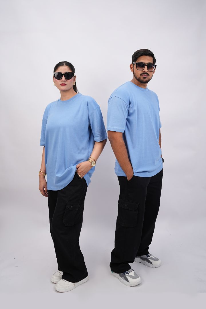 CORNFLOWER BLUE OVERSIZED T-Shirt  (UNISEX)