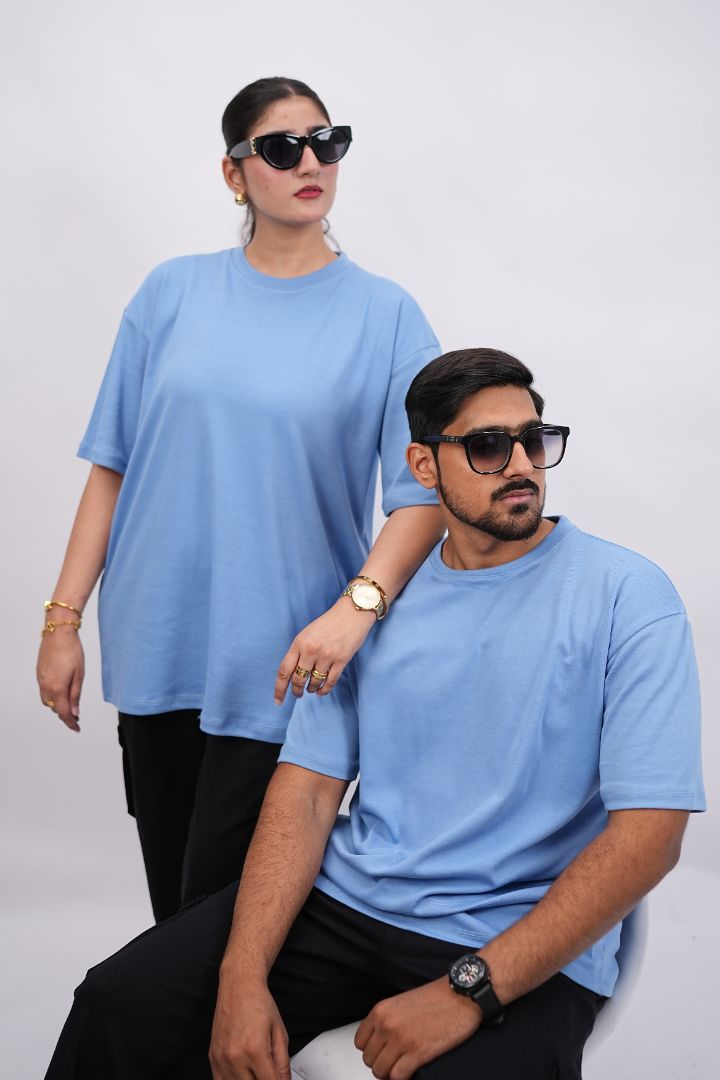 CORNFLOWER BLUE OVERSIZED T-Shirt  (UNISEX)