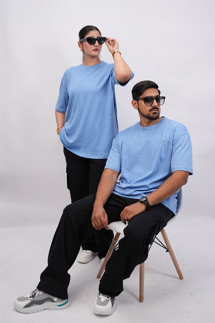 CORNFLOWER BLUE OVERSIZED T-Shirt  (UNISEX)