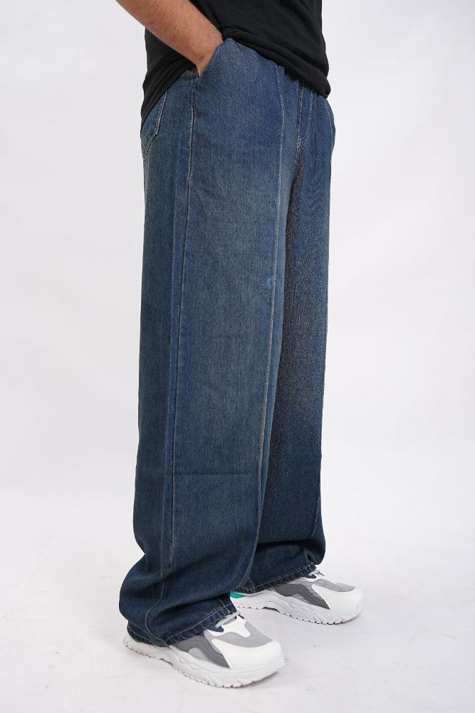 PLATTED VINTAGE Blue Denim Trouser (UNISEX)