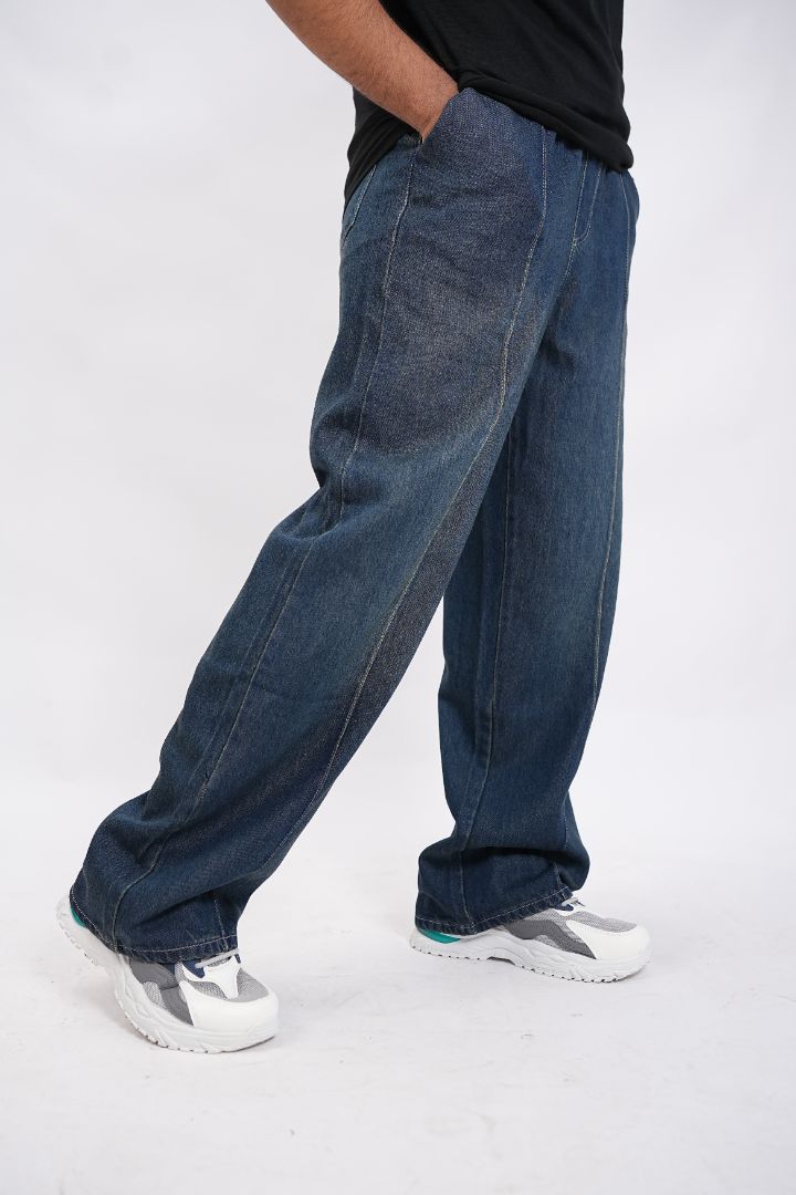 PLATTED VINTAGE Blue Denim Trouser (UNISEX)