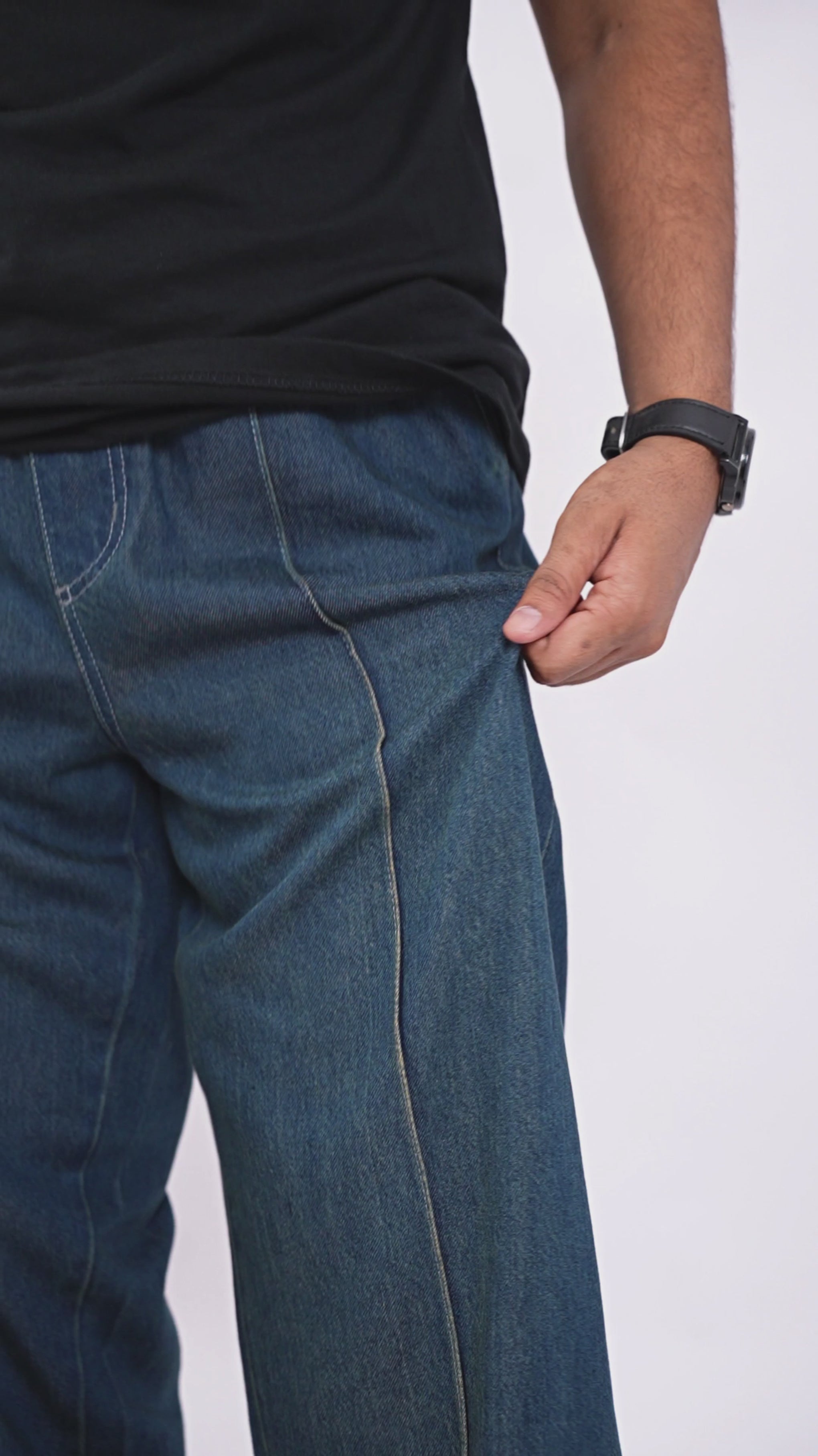 PLATTED VINTAGE Blue Denim Trouser (UNISEX)
