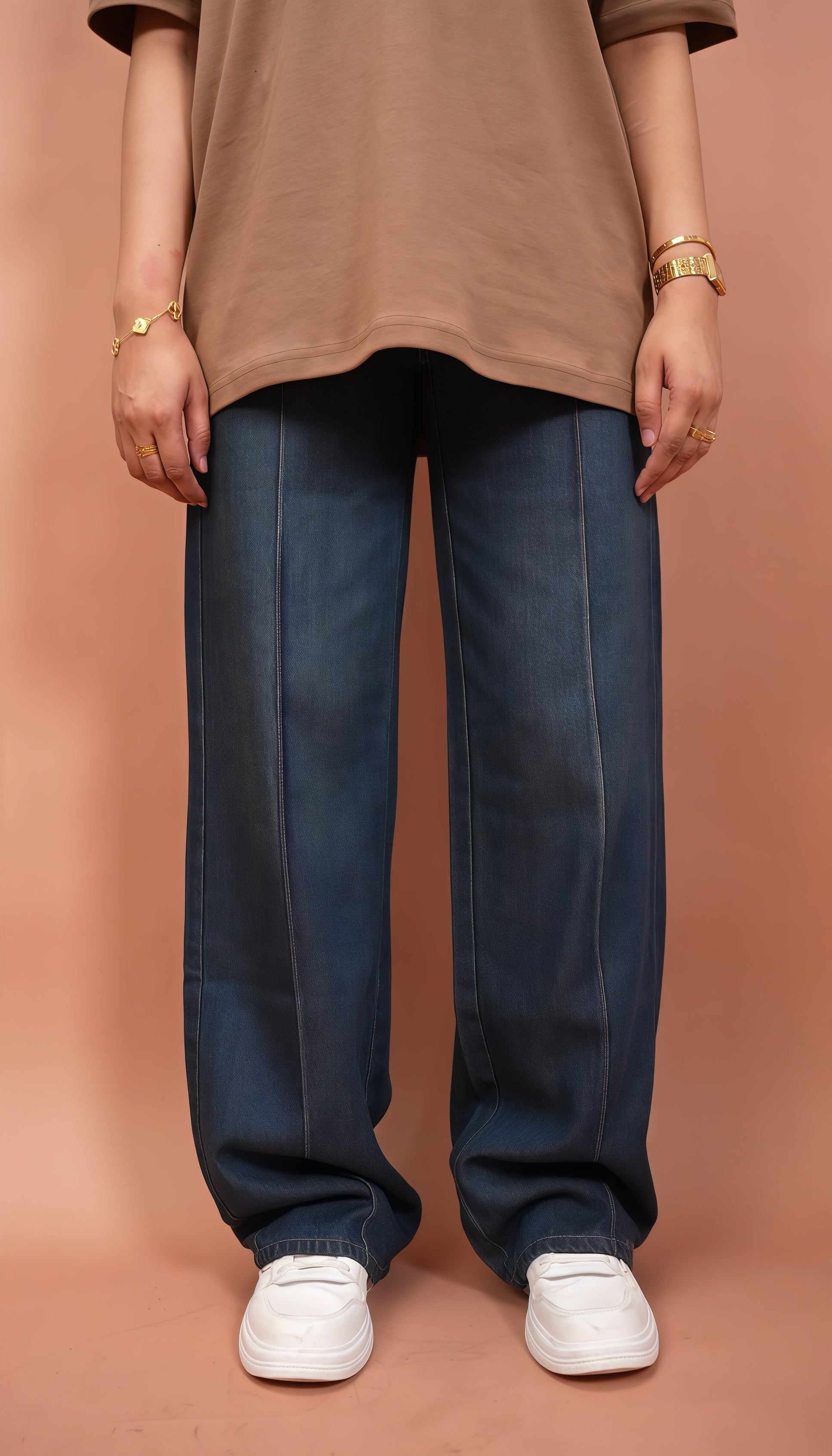PLATTED DIESEL GREEN DENIM Trouser (UNISEX)